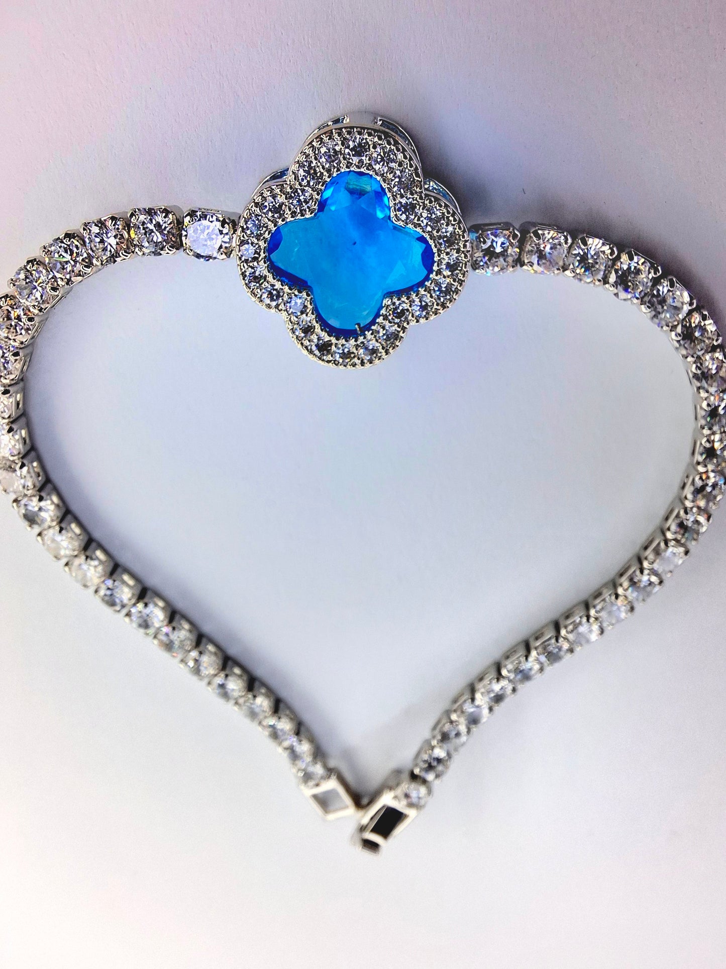 Azure Bloom Tennis Bracelet