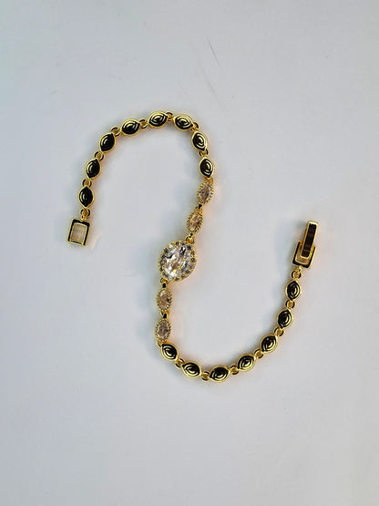 Golden Aura Oval Bracelet