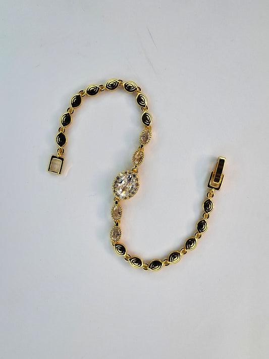 Golden Aura Oval Bracelet