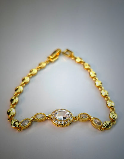 Golden Aura Oval Bracelet