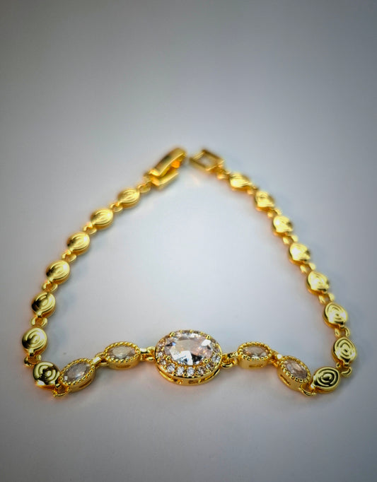 Golden Aura Oval Bracelet