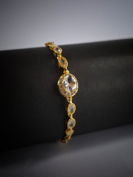 Golden Aura Oval Bracelet
